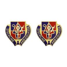 Special Troops Battalion, 1st Brigade, 2nd Infantry Division Unit Crest (Discipline and Courage)